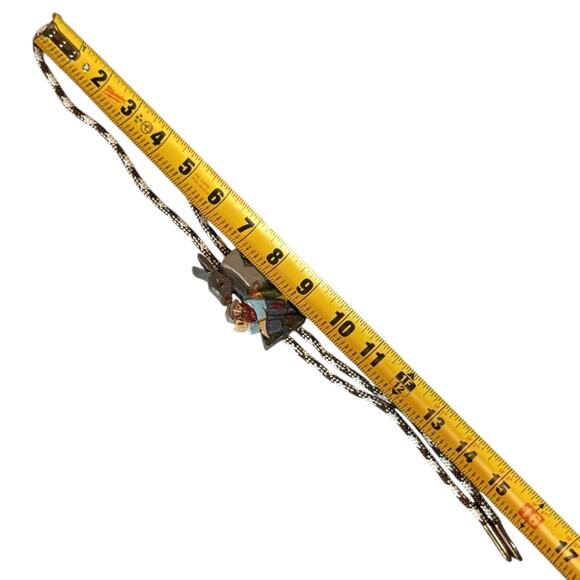 Vintage Wooden Prospector Bolo Tie Mens Western Old West Americana - Picture 7 of 7